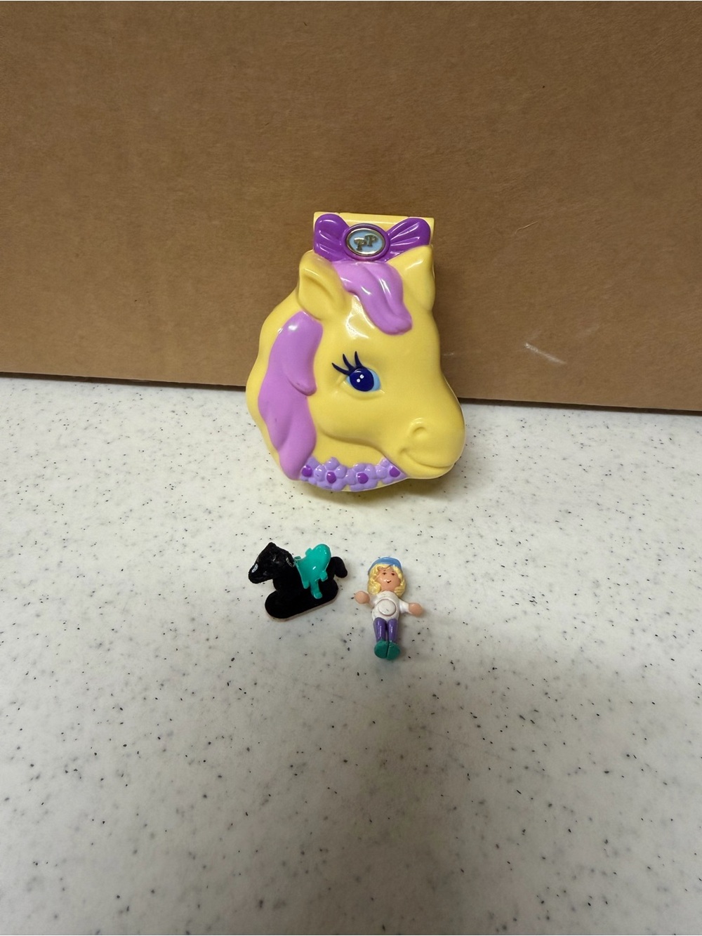 Vtg 1994 Polly Pocket Bluebird Toys Pony Ridin' Compact Playset COMPLETE Set